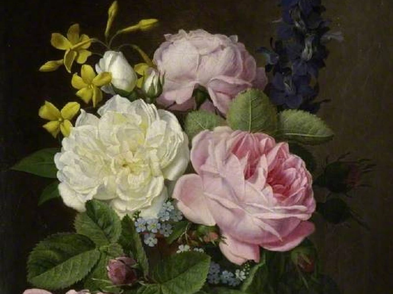 1793-Antoine Chazal - Rose in un vaso - Museo Fitzwilliam